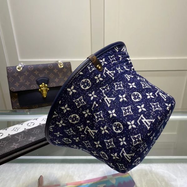 LV014 - Monogram Denim Bucket Hat Blue - Image 3