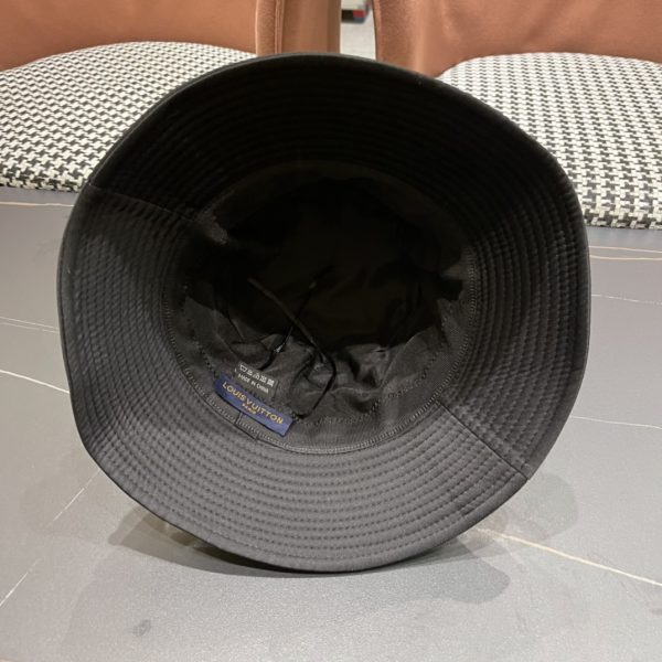 LV067 - Logo Canvas Bucket Hat Black - Image 3