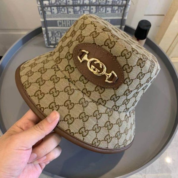 GC005 - Monogram Canvas Bucket Hat Brown - Image 4