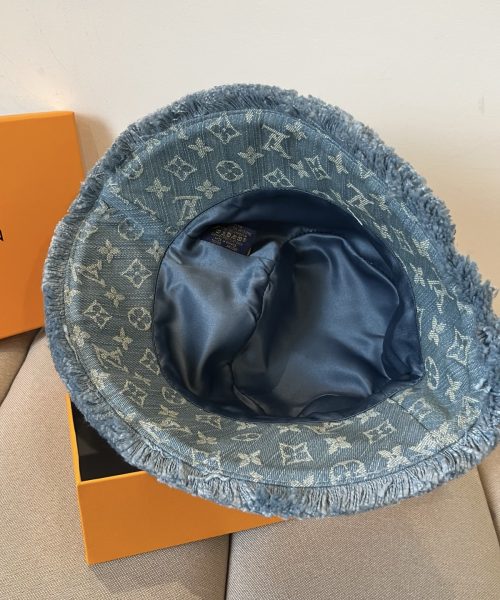 LV075 - Monogram Denim Bucket Hat Blue