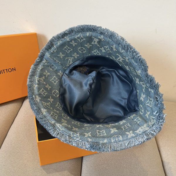 LV075 - Monogram Denim Bucket Hat Blue - Image 3