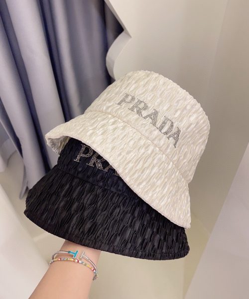PR005 - Monogram Cotton Bucket Hat Black
