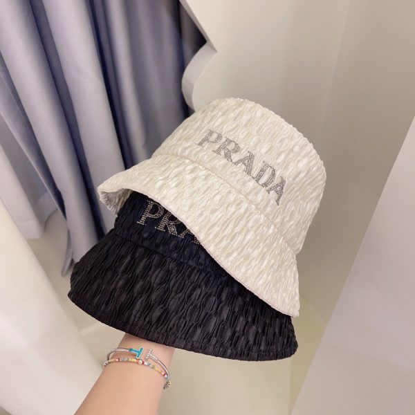 PR005 - Monogram Cotton Bucket Hat Black - Image 8