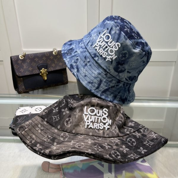 LV064 - Monogram Canvas Bucket Hat Blue - Image 6