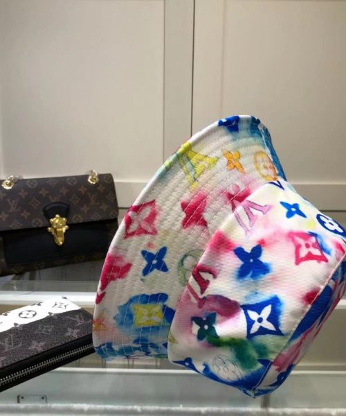 LV024 - Monogram Canvas Bucket Hat multi colour topi wanita - Multi Color