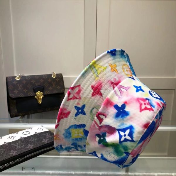 LV024 - Monogram Canvas Bucket Hat multi colour topi wanita - Multi Color - Image 5