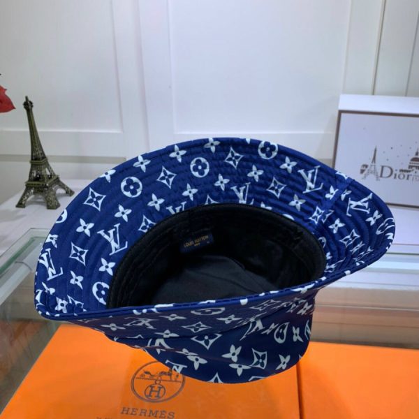 LV018 - Monogram Canvas Bucket Hat Blue - Image 5