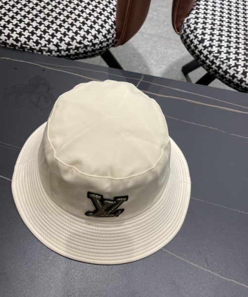 LV068 - Logo Canvas Bucket Hat Beige