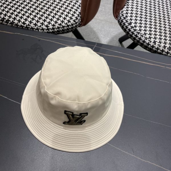 LV068 - Logo Canvas Bucket Hat Beige - Image 2