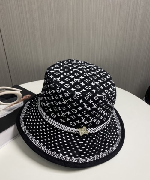 LV049 - Monogram Canvas Bucket Hat Black