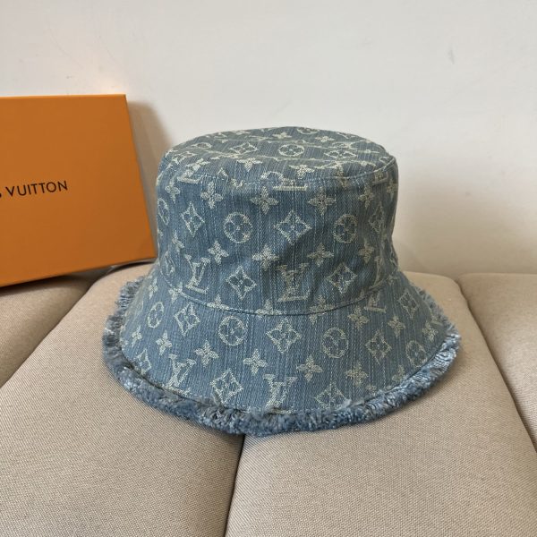 LV075 - Monogram Denim Bucket Hat Blue - Image 2