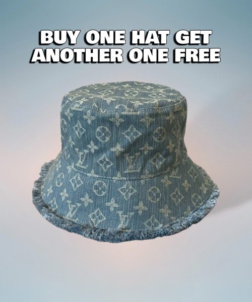 LV075 - Monogram Denim Bucket Hat Blue