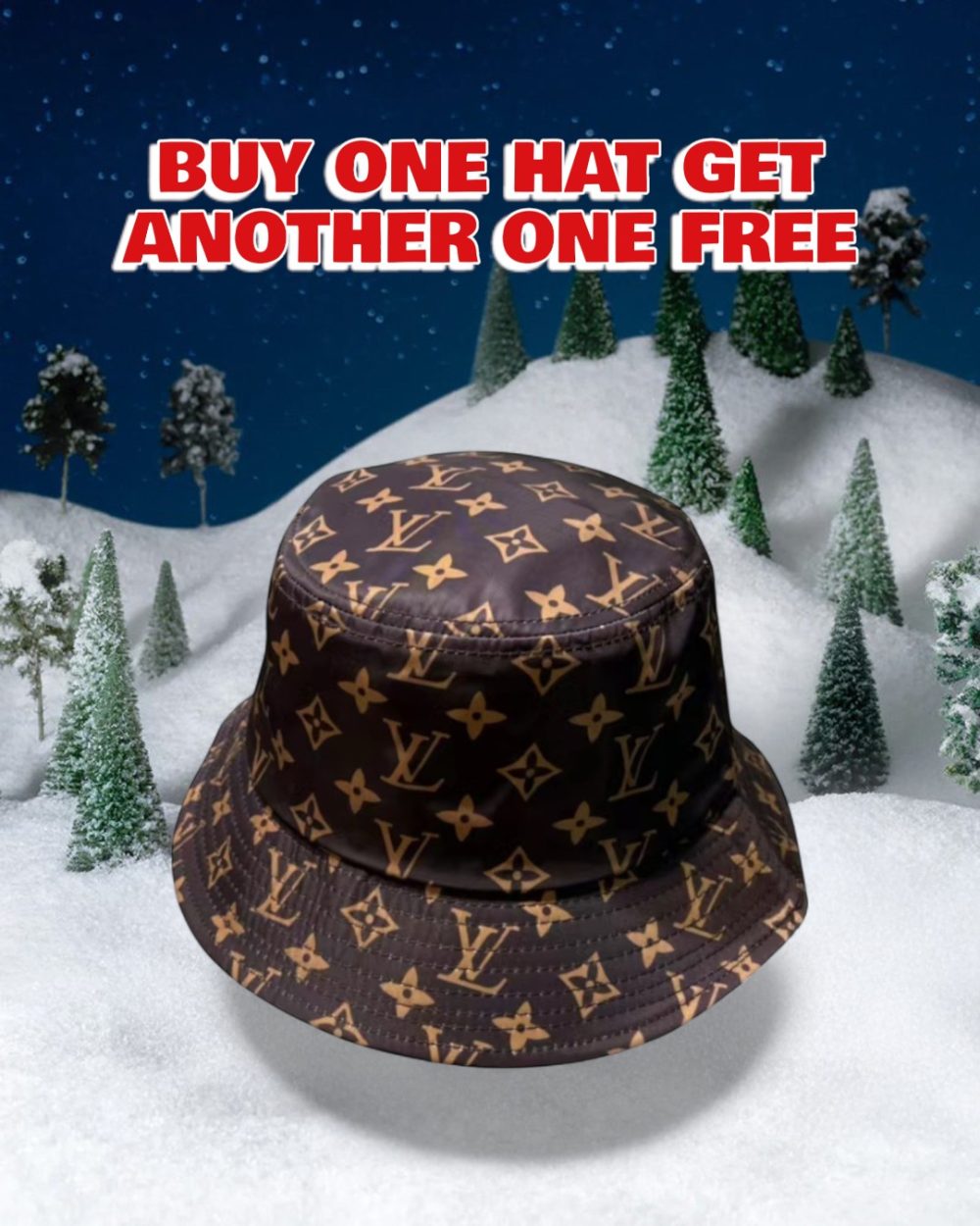 LV006 - Monogram Canvas Bucket Hat Brown
