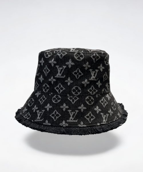 LV060 - Monogram Denim Bucket Hat Black