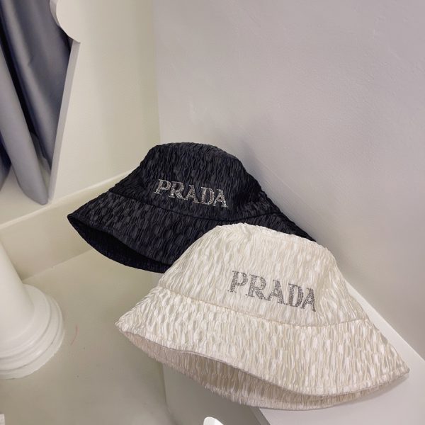 PR005 - Monogram Cotton Bucket Hat Black - Image 7