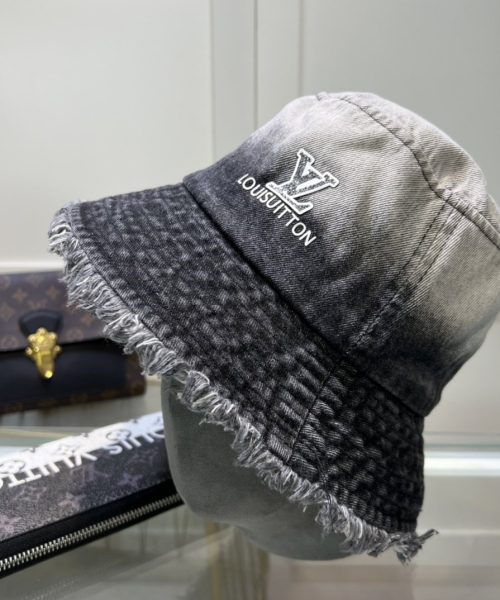 LV036 - Monogram Cotton Bucket Hat Black