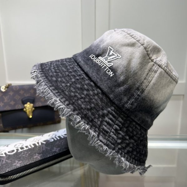 LV036 - Monogram Cotton Bucket Hat Black - Image 4