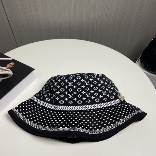 LV049 - Monogram Canvas Bucket Hat Black - Image 7