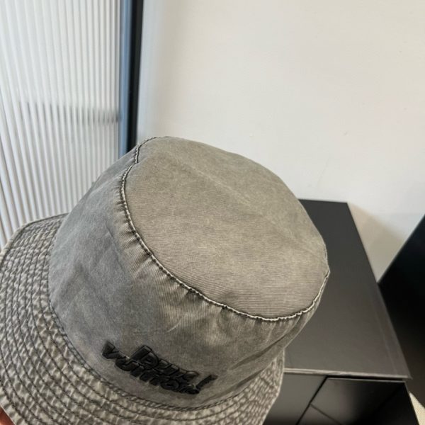 LV040 - Logo Cotton Bucket Hat Grey - Image 3