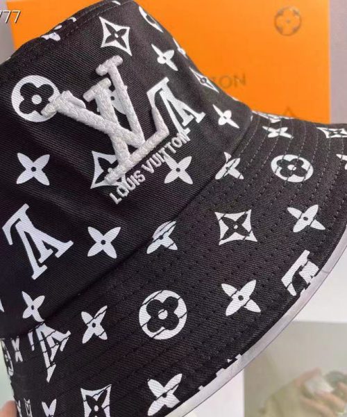LV003 - Monogram Canvas Bucket Hat Black