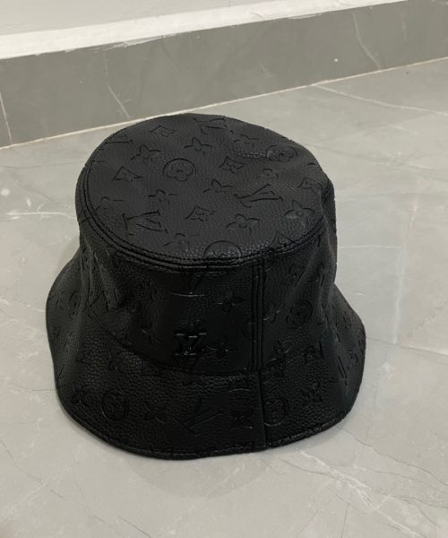 LV028 - Leather Bucket Hat Black