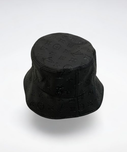 LV028 - Leather Bucket Hat Black