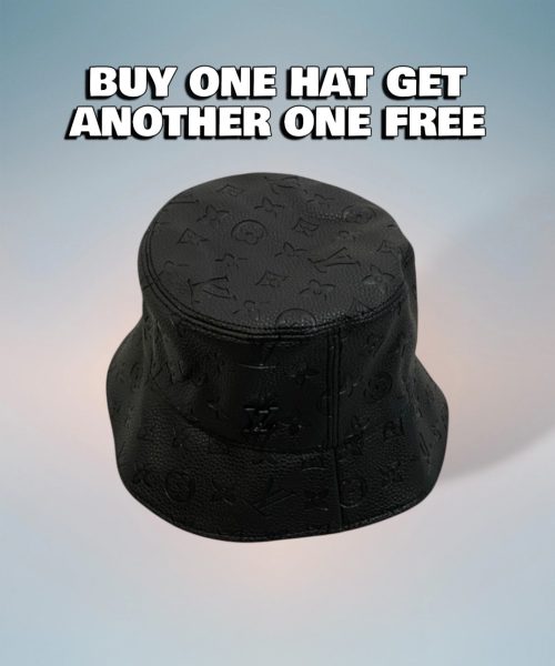 LV028 - Leather Bucket Hat Black
