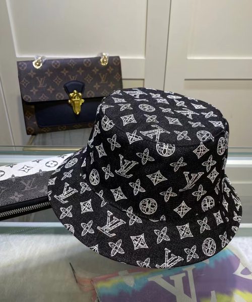LV017 - Monogram Canvas Bucket Hat Black