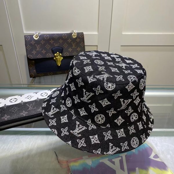 LV017 - Monogram Canvas Bucket Hat Black - Image 4