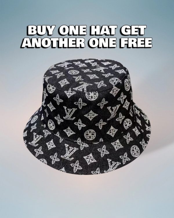 LV017 - Monogram Canvas Bucket Hat Black