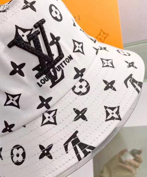 LV002 - Monogram Canvas Bucket Hat White