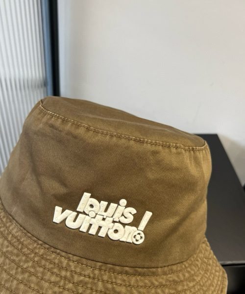 LV042 - Logo Cotton Bucket Hat Brown