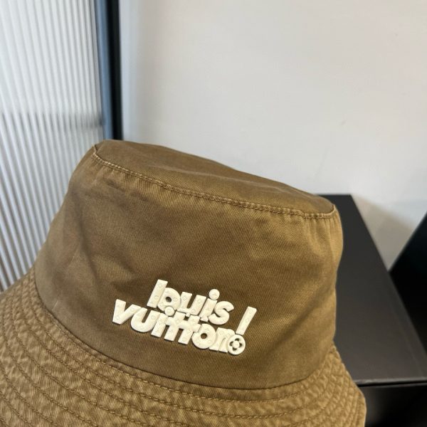 LV042 - Logo Cotton Bucket Hat Brown - Image 3