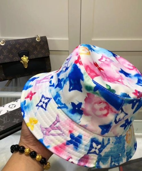 LV024 - Monogram Canvas Bucket Hat multi colour topi wanita - Multi Color