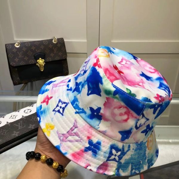 LV024 - Monogram Canvas Bucket Hat multi colour topi wanita - Multi Color - Image 4