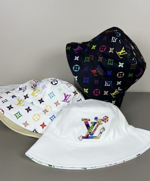LV057 - Logo Cotton Bucket Hat Black Reversible