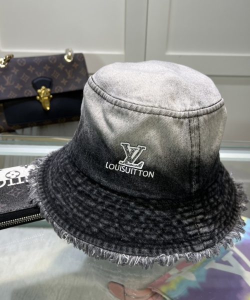LV036 - Monogram Cotton Bucket Hat Black
