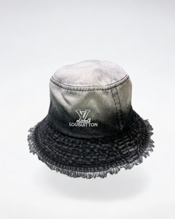 LV036 - Monogram Cotton Bucket Hat Black - Image 2