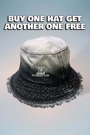 LV036 - Monogram Cotton Bucket Hat Black