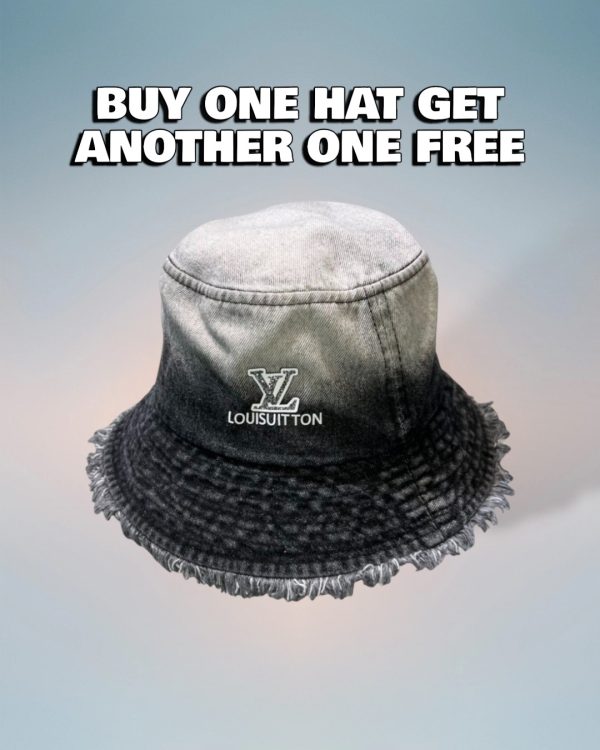 LV036 - Monogram Cotton Bucket Hat Black
