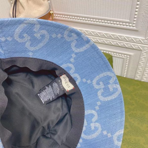 GC003 - Monogram Canvas Bucket Hat Blue - Image 7