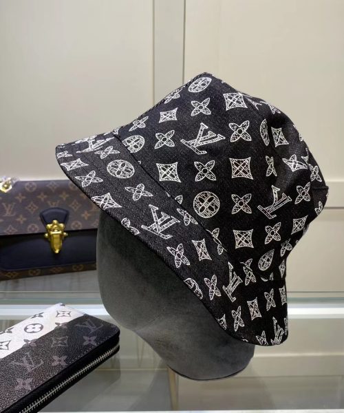 LV017 - Monogram Canvas Bucket Hat Black