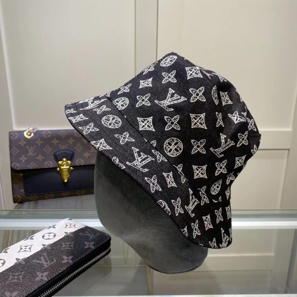LV017 - Monogram Canvas Bucket Hat Black - Image 3