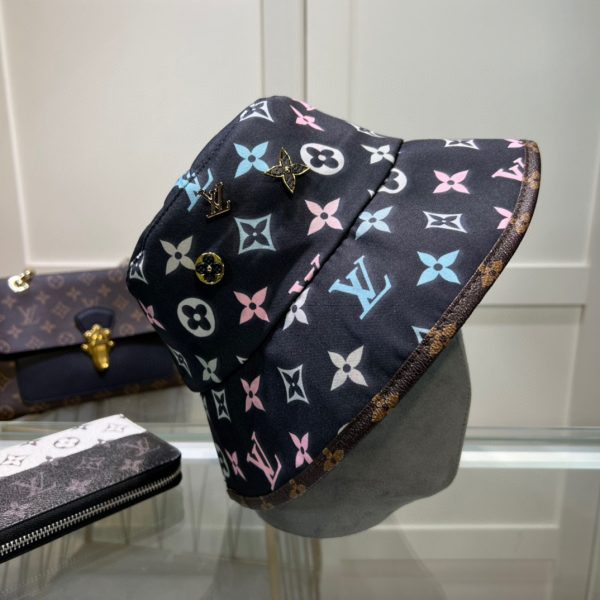 LV037 - Monogram Canvas Bucket Hat Black - Image 3