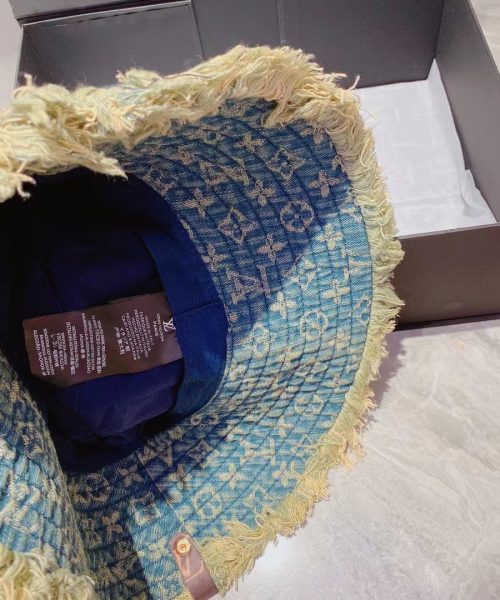 LV004 - Monogram Denim Bucket Hat Light Blue