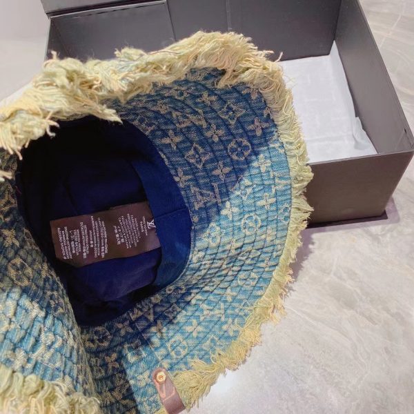 LV004 - Monogram Denim Bucket Hat Light Blue - Image 5