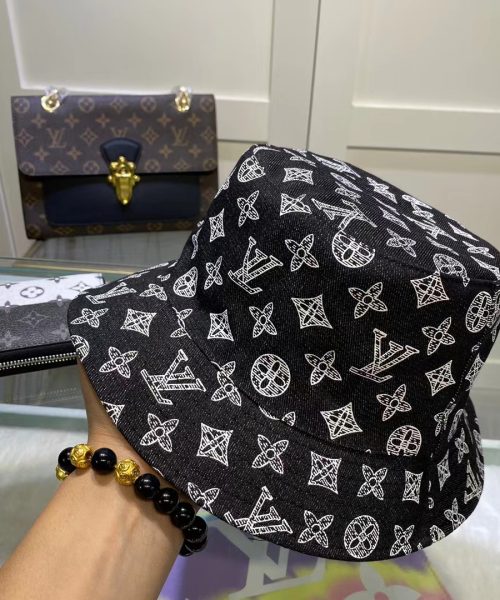 LV017 - Monogram Canvas Bucket Hat Black