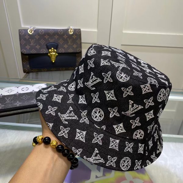 LV017 - Monogram Canvas Bucket Hat Black - Image 7