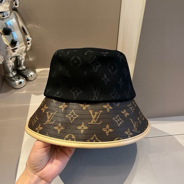 LV066 - Monogram Canvas Bucket Hat Black - Image 3