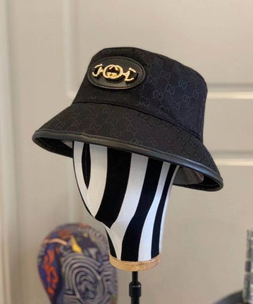 GC004 - Monogram Canvas Bucket Hat Black